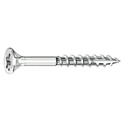 Vis à bois aggloméré Rocket acier zingué blanc tête fraisée empreinte PZ partiellement filetée 5x8050mm de 200 p