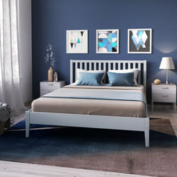 Lit parker 140x190 / Gris/ 196x147x90 cm