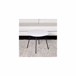Table basse LYRA diamètre 55cm / Décor Chêne Blanc