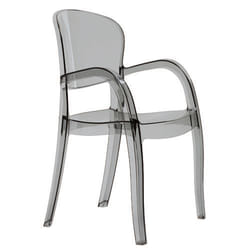 Fauteuil empilable JOKER / Gris transparent