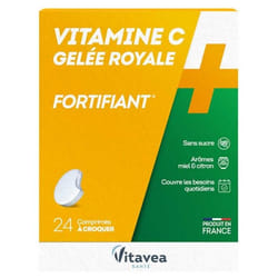 Vitavea Vitamine C + Gelée Royale Fortifiant 24 Comprimés à Croquer