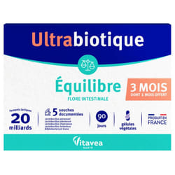 Vitavea Ultrabiotique Équilibre 90 Gélules Végétales (dont 30 Offertes)
