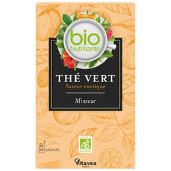Vitavea Thé Vert Minceur Saveur Exotique Bio 20 Sachets