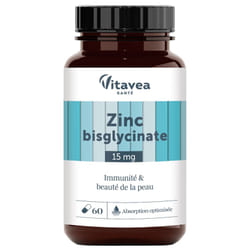 Vitavea Zinc Bisglycinate Immunité & Beauté de la Peau 60 Gélules