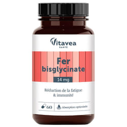 Vitavea Fer Bisglycinate Réduction de la Fatigue & Immunité 60 Gélules