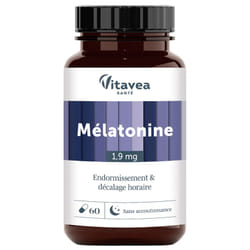 Vitavea Mélatonine Endormissement & Décalage Horaire 60 Gélules