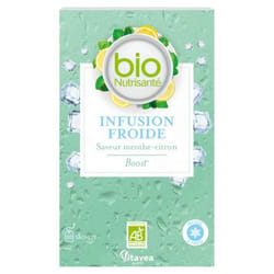 Vitavea Infusion Froide Boost Saveur Menthe-Citron Bio 20 Sachets