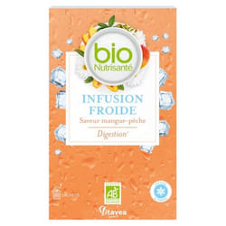 Vitavea Infusion Froide Digestion Saveur Mangue-Pêche Bio 20 Sachets