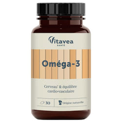 Vitavea Oméga 3 Cerveau & Équilibre Cardio-Vasculaire 30 Capsules