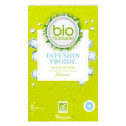 Vitavea Infusion Froide Minceur Saveur Menthe Bio 20 Sachets