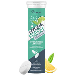 Vitavea Hydrafresh Hydratation & Énergie 20 Comprimés Effervescents - Goût : Citron Verveine