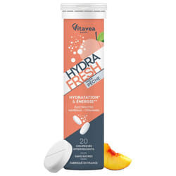 Vitavea Hydrafresh Hydratation & Énergie 20 Comprimés Effervescents - Goût : Pêche