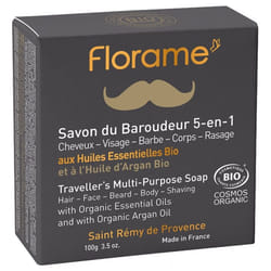 Florame Homme Savon du Baroudeur 5-en-1 Bio 100 g
