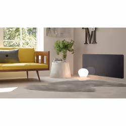 Carrera Radiateur Panneau Rayonnant Lcd Aluminium Noir 2000W Klaas, Noir, Acier, LCD, 2000 W, 910 mm, 105 mm