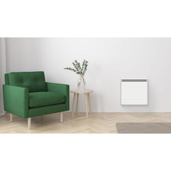 Carrera Radiateur Électrique Lcd Fonte + Film Blanc 1000W Suva