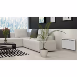 Carrera Radiateur Électrique Lcd Fonte + Film Blanc 1500W Suva, Blanc, Acier, LCD, 1500 W, 750 mm, 115 mm
