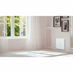 Carrera Radiateur Électrique Lcd Fonte Blanc 1000W Jeyo, Blanc, Aluminium, LCD, 1000 W, 450 mm, 140 mm