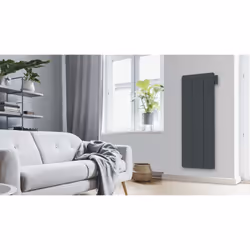 Carrera Radiateur Électrique Vertical Lcd Céramique Gris Anthracite 1500W Yox Vertical, Vitrocéramique, Anthracite, Acier, LC ...