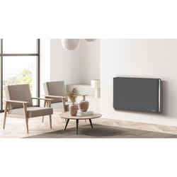 Carrera Radiateur Électrique Lcd Céramique + Film Gris Blanc 2000W Dakota