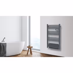 Carrera Sèche-Serviettes Avec Soufflerie Lcd Sans Fluide Gris Anthracite 1500W Saturne