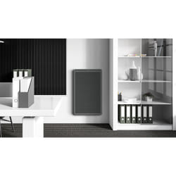 Carrera Radiateur Panneau Rayonnant Vertical Lcd Aluminium Gris Anthracite 1500W Logan Vertical