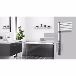 Carrera Sèche-Serviettes Pivotant Lcd Sans Fluide Blanc Gris 500W Felice, 555 mm, 90 mm, 1210 mm, 6,5 kg