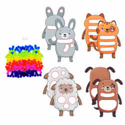 Sycomore STICK'N FUN - PM POMPONS - ANIMAUX DE LA FERME