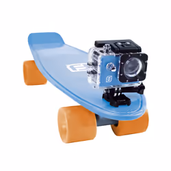 D'Arpeje Mini Skate Plastique 22'' Bleu & Camera Freestyle