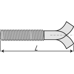 Sans Marque - Tiges filetées à sceller acier brut, diamètre 12 mm, longueur 180 mm
