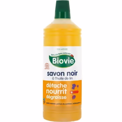Biovie Entretien Multi-Usages Savon Noir Liquide à lHuile de Lin 1L