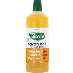 Biovie Entretien Multi-Usages Savon Noir Liquide à lHuile de Lin 1L