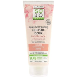 SOBiO ETIC Après-shampooing au lait dAmande et protéines de Riz - Cheveux doux - 200 ml