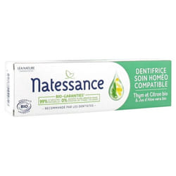 Natessance Dentifrice Soin Homéo Compatible Thym et Citron Bio 75 ml