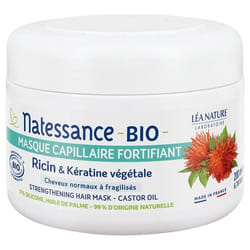 Natessance Masque Capillaire Fortifiant Ricin Bio & Kératine Végétale 200 ml