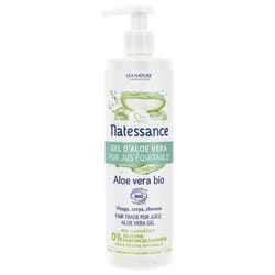 Natessance Gel d'Aloe Vera Pur Jus Équitable Bio 400 ml