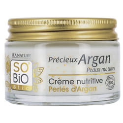 Léa Nature SO BIO étic Précieux Argan Crème Nutritive Perles d'Argan Peaux Matures Bio 50 ml
