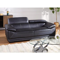 Vente-unique MACELO Tuxedo sofa 3 siège(s) Noir