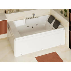 Baignoire balnéo - 2 places - 515 L - 182 x 122 x 62 cm - Angle droit - THALASSA