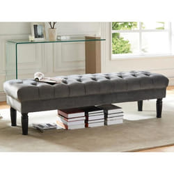 Banc RINALDO - Velours gris