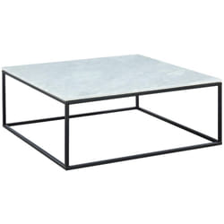 Table basse design aretha de Pascal Morabito Marbre et Métal - Blanc et Noir