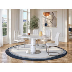 Lot de 2 chaises NADYA - Simili - Blanc