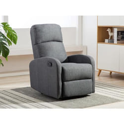 Fauteuil relax en tissu ISAO - Anthracite