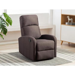 Fauteuil relax en tissu ISAO - Marron