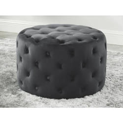 Pouf FOURCA en velours - Gris