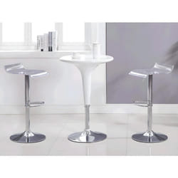 Lot de 2 tabourets de bar OLIVER - Acrylique - Transparent