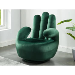 VENTE-UNIQUE Fauteuil main CATCHY Vert sapin