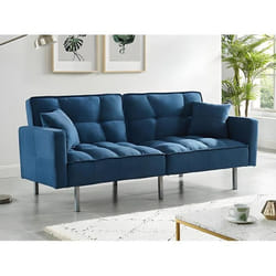 Vente-unique MINEY lit sofa 3 siège(s) Bleu