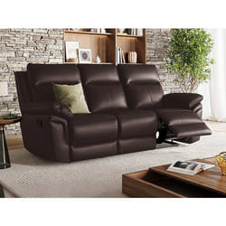 Vente-unique PAKITA Canapé inclinable 3 siège(s) Marron