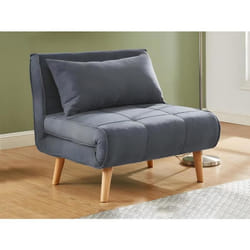 Fauteuil convertible XL en tissu CHILA - Gris
