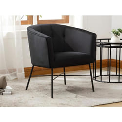 Fauteuil cabriolet en velours FAKART - Noir